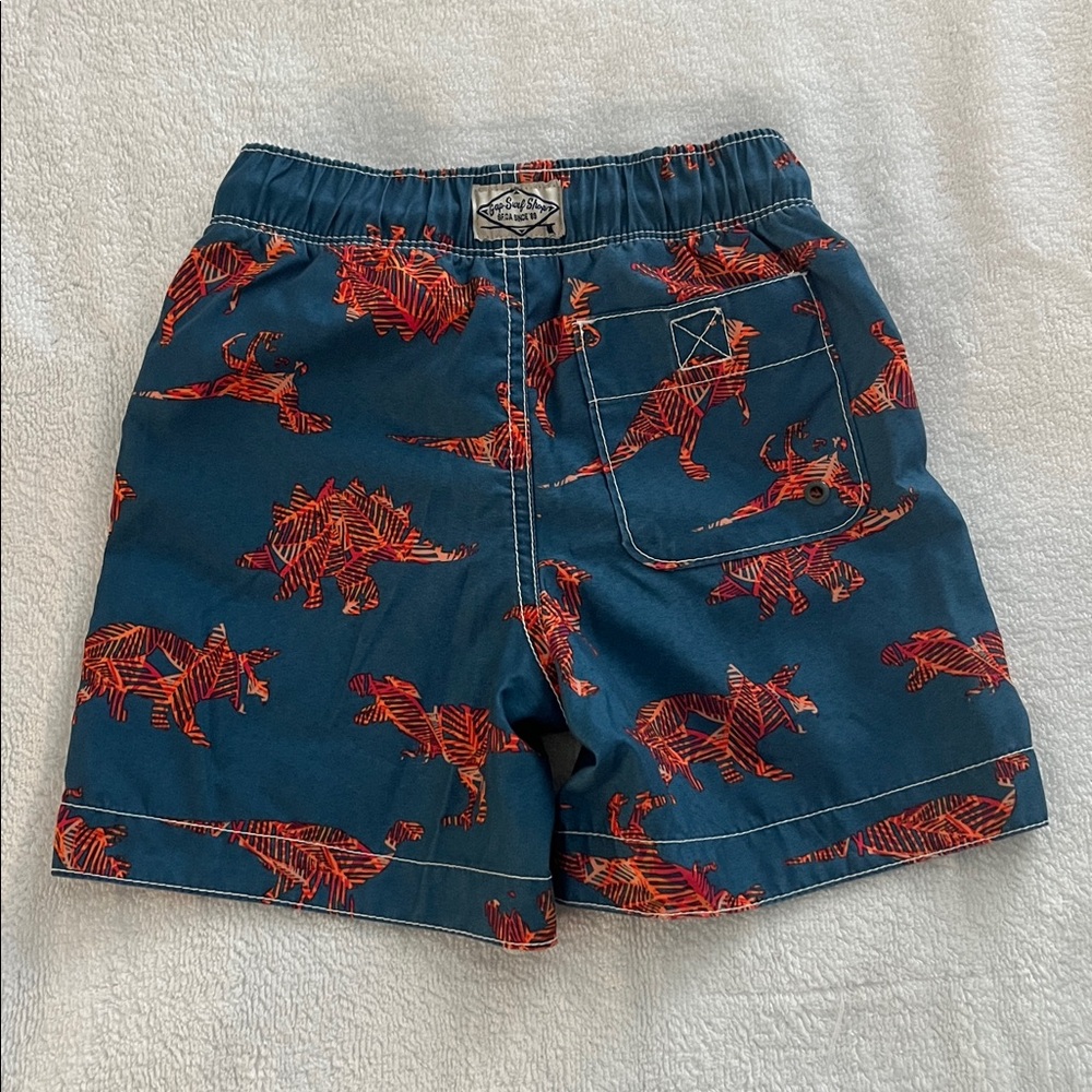 GAP Blue and Orange Swim Shorts with Dinosaur print - 3T - Picture 2 of 4